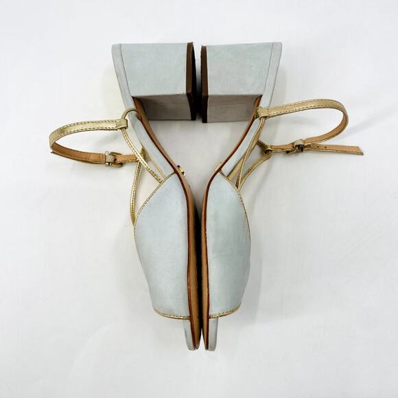 Vicenza BHLDN Rooney blue suede block heels - Picture 3 of 7